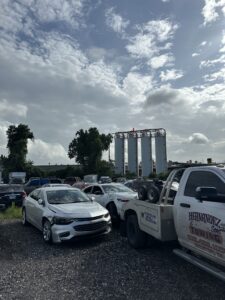 wrecked car east houston